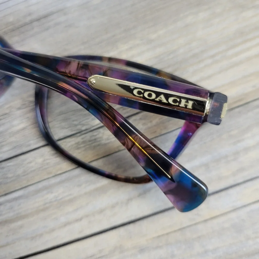 Coach Eyeglass Frames HC 6065 5288 Confetti‎ Purple Women 51-17-135 Rectangular